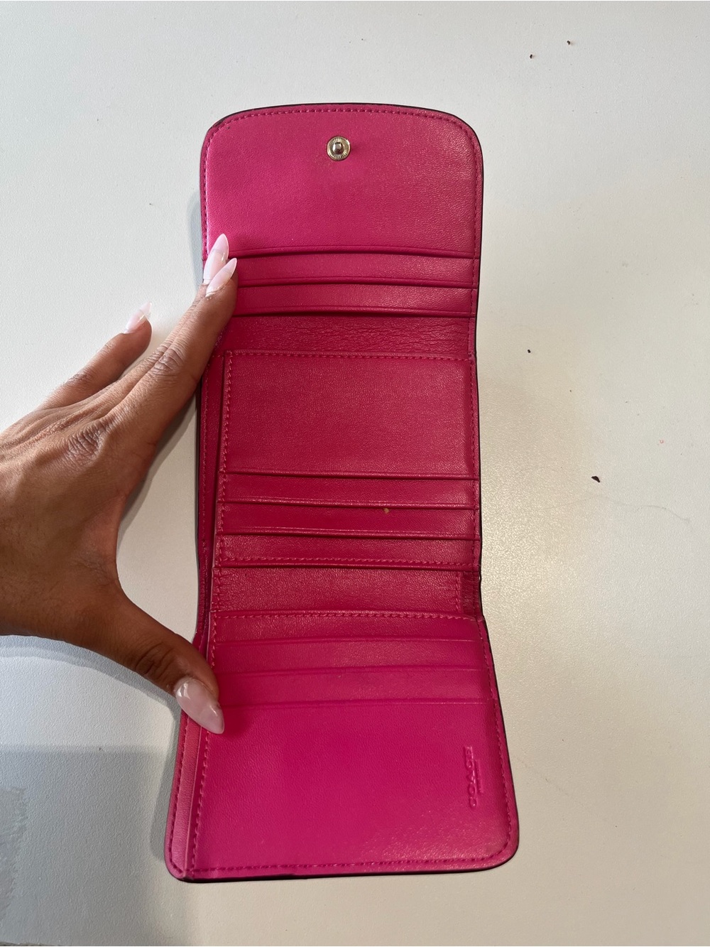Coach Pink Leather Long Wallet - Unbranded